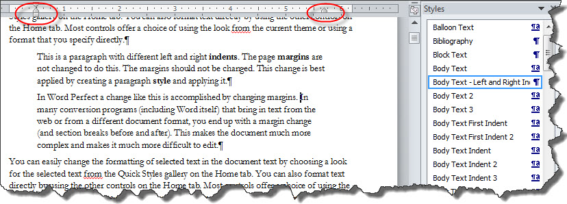 format table of contents word insert hanging indent