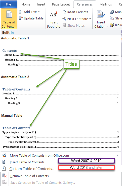 make table of contents clickable in word