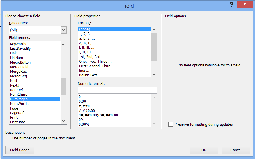 Using Fields in Microsoft Word - a Tutorial in the Intermediate Users