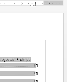 Word 2013 tab outside margin