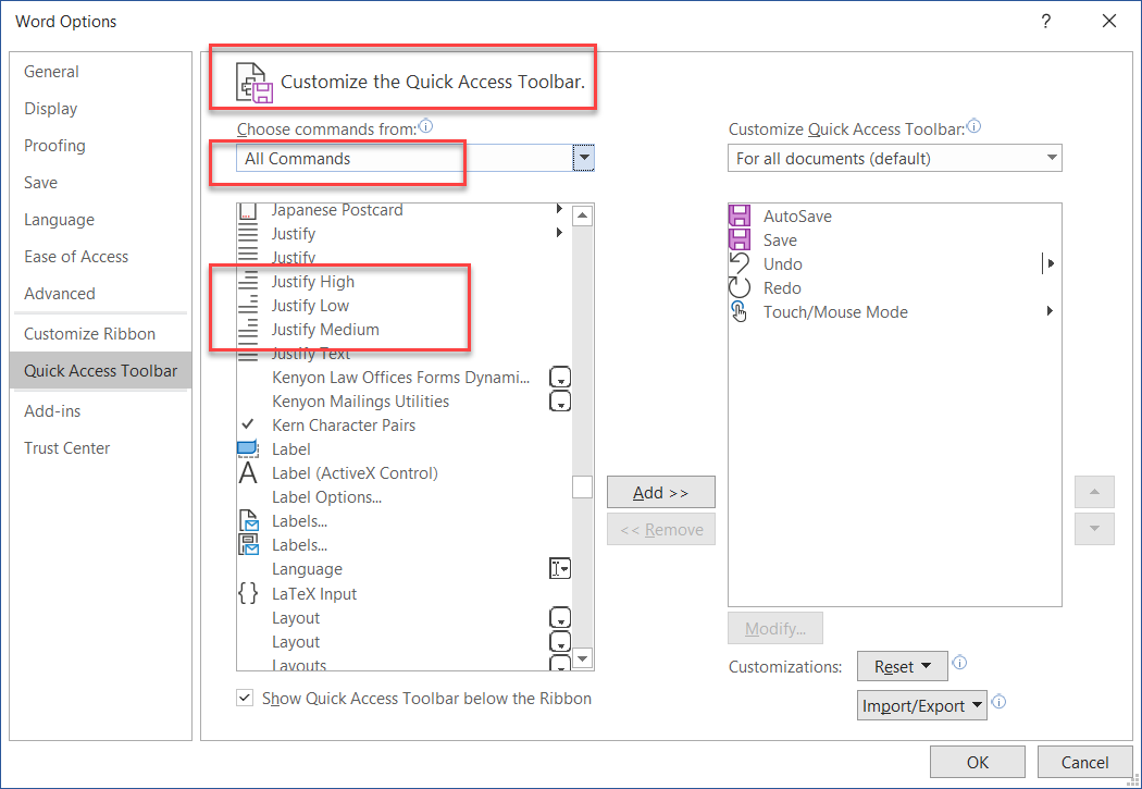 how to add left and right margin in word header