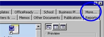 If you keep adding folders to your templates folders, you will end up with a "More" tab on your File New dialog.
