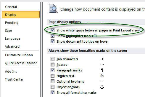 update footers in ms word