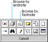 Browse by Object types, with footnote and endnote highlighted