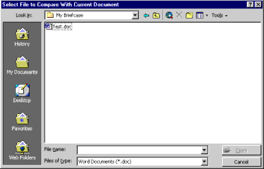 File open dialog in Word 2000