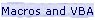 Macros and VBA