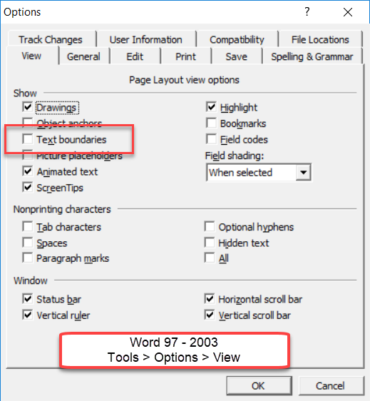 turn on ruler in word 2016