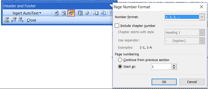 microsoft word page 1 of 2 footer