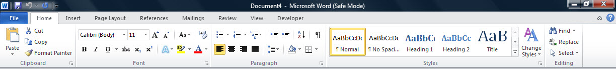 microsoft office word 2007 tabs