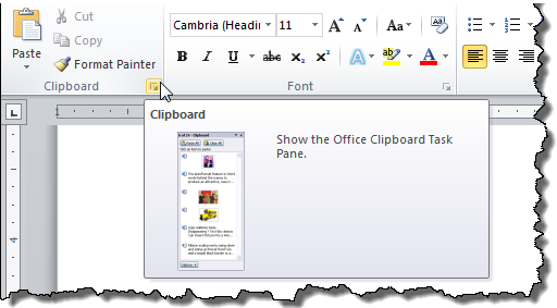 how to find clipboard on microsoft word 2007 - photo #8