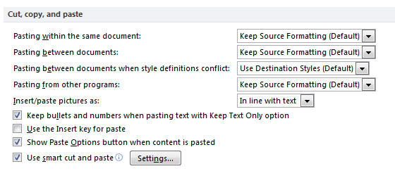 2010PasteOptionsOptions