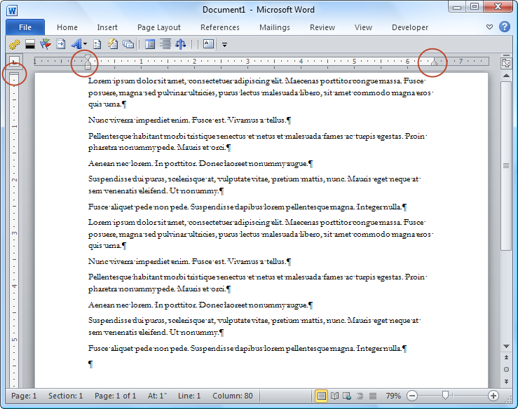 how to get rid of right margin in word