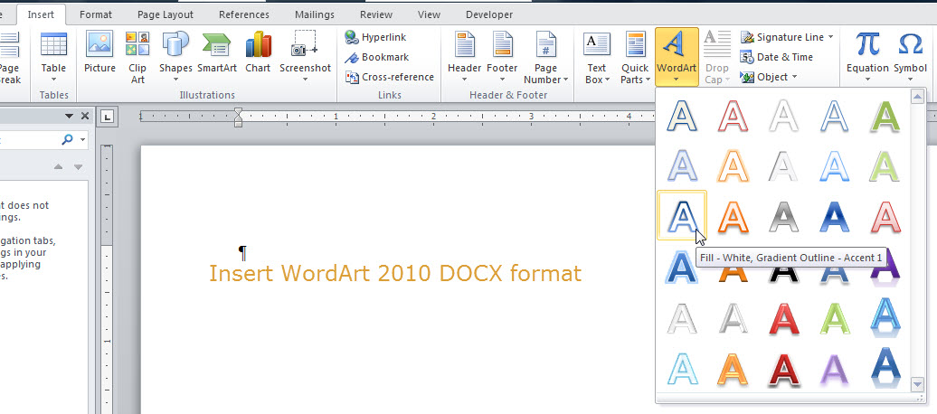 custom microsoft word art