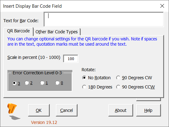 Click to download BarCode Add-In