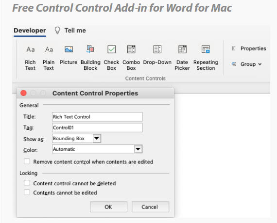 Screenshot from John Korchok's Add-In