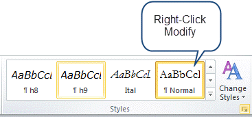 Word default change