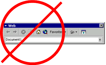Web Toolbar - Not! in Microsoft Word