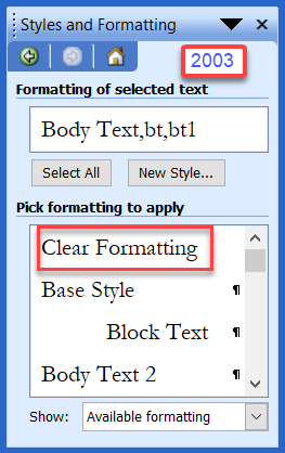 Which method saves the current style set for use in another document in Word?