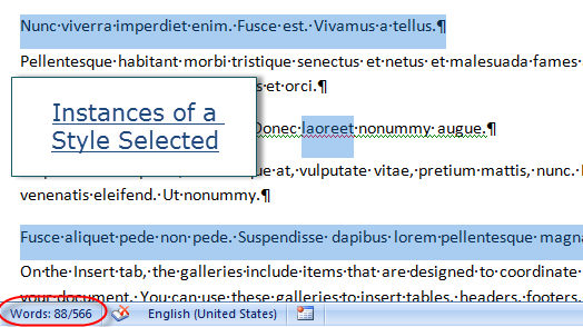 Which method saves the current style set for use in another document in Word?