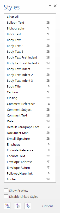 Which method saves the current style set for use in another document in Word?