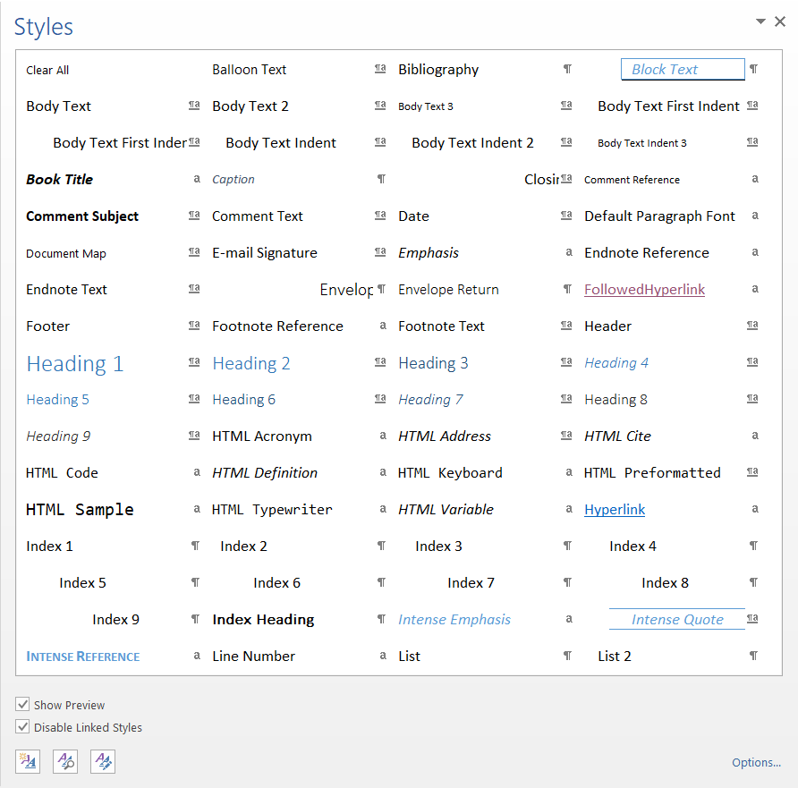 Which method saves the current style set for use in another document in Word?