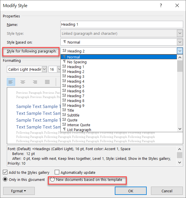 Microsoft word font types list