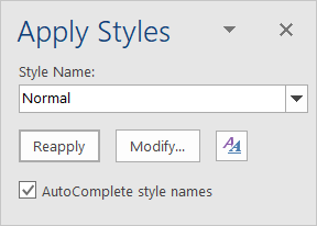 Which method saves the current style set for use in another document in Word?